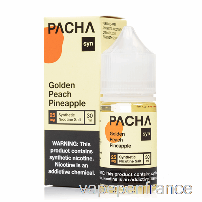 Ananas Pêche Doré - Sels Syn De Pacha - Stylo Vape 30 Ml 25 Mg